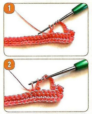 Y字针与枣针组合的特别钩针花样（含步骤图）
