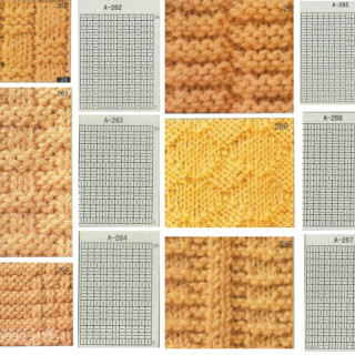只有上下針的70余款棒針花樣集(2-1)簡單好織的編織花樣